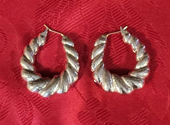 Hoop Shrimp Style Silver Earrings