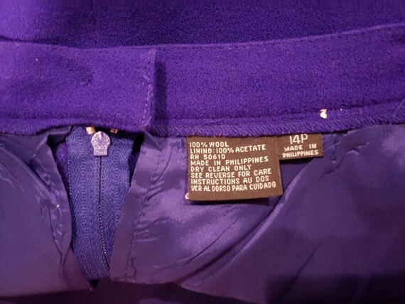 SALE Vintage Albert Nipon Petite Suits Purple Ski… - image 6