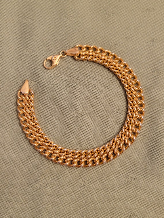 Gold Plated Double Link 7.5 inch bracelet