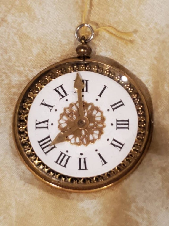 SALE Awesome vintage pocket watch pendant 1950s