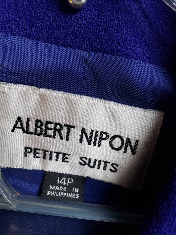 SALE Vintage Albert Nipon Petite Suits Purple Ski… - image 2