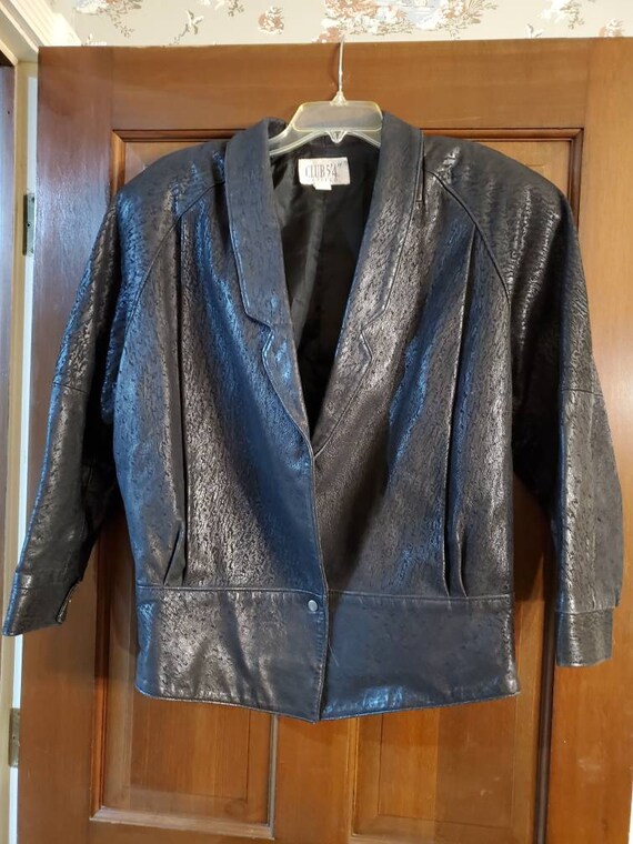 1980s Genuine Leather Jacket Lady's Ladies' size … - image 1