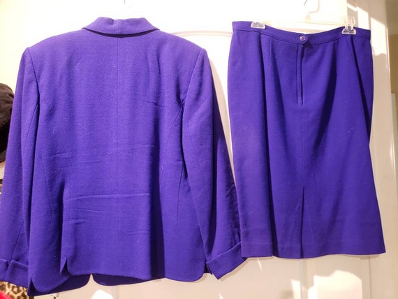 SALE Vintage Albert Nipon Petite Suits Purple Ski… - image 3