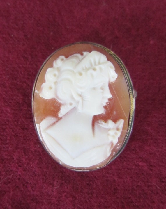 Vintage/Antique Italian Shell Cameo Sterling Silve