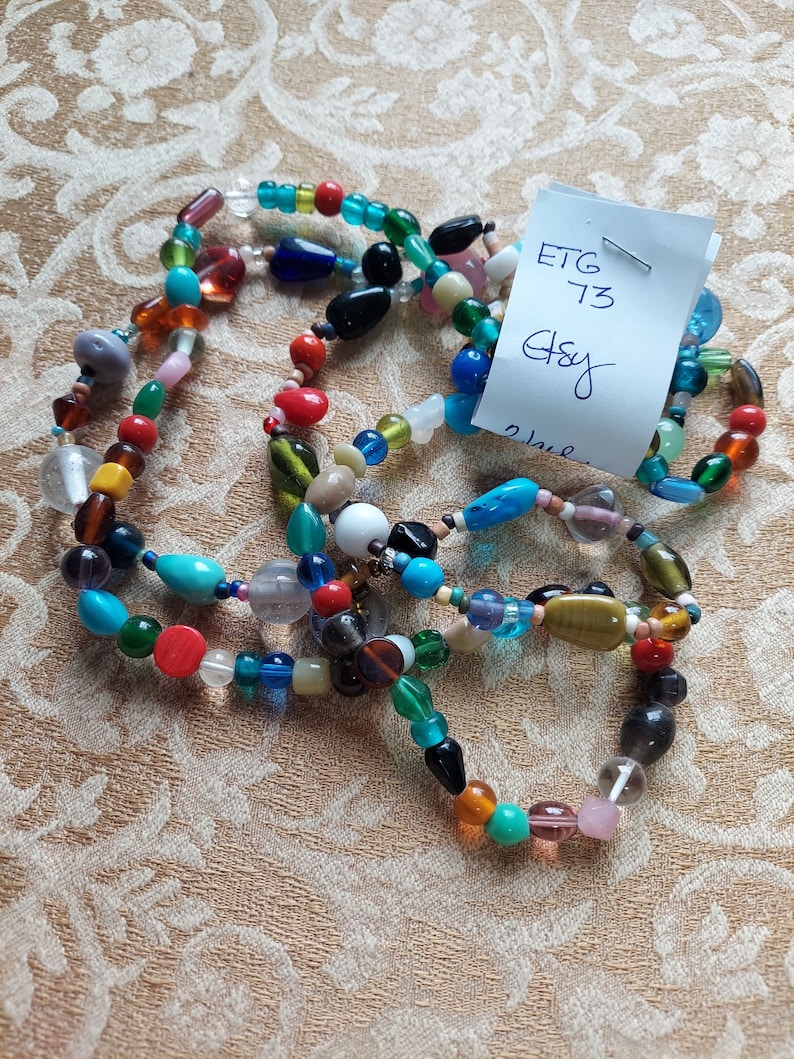 Etg73glass Mardi Gras Beads From a New Orleans Carnival Paradelot of