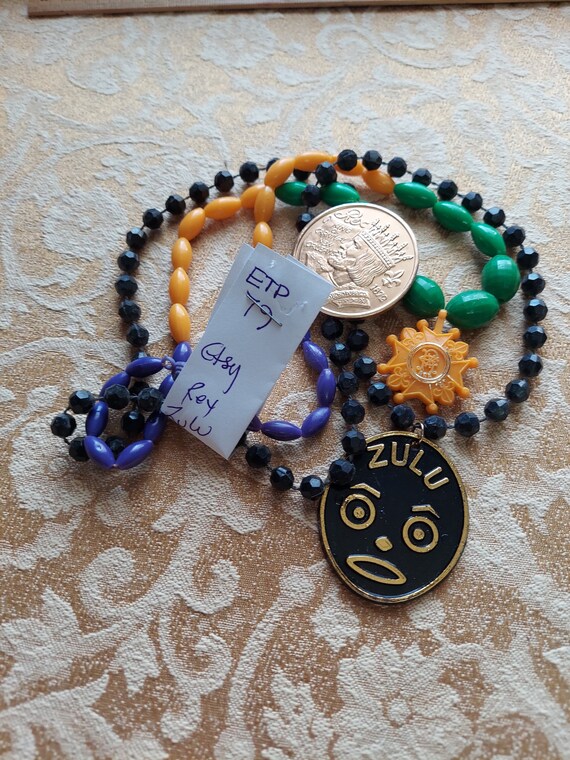ETP79--VINTAGE King Zulu & REX Mardi Gras Medalli… - image 8