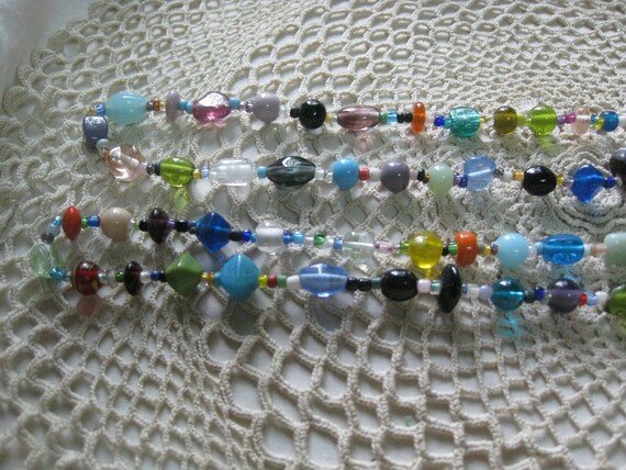 glass mardi gras beads vintage
