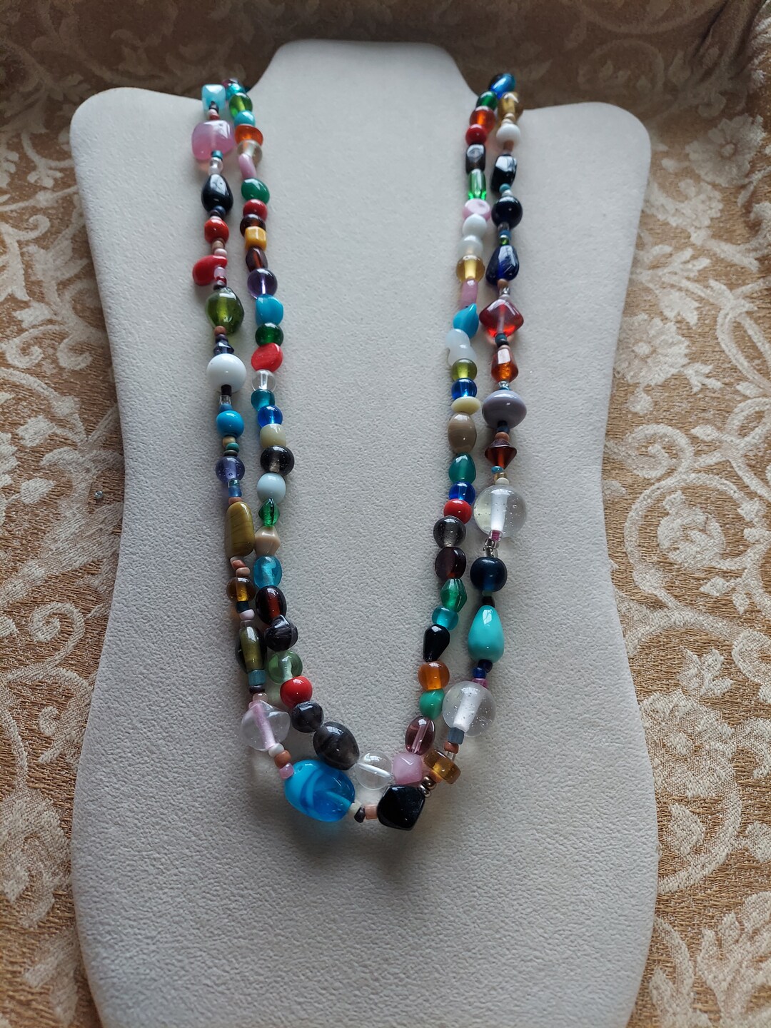 Etg73glass Mardi Gras Beads From a New Orleans Carnival Paradelot of