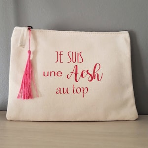 Trousse Je Suis une AESH au top Super- personnalisable-cadeau fin d'année école maitresse atsem AVS