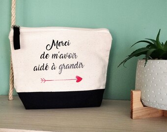 Trousse Merci de m'avoir aidé à Grandir  personnalisable-cadeau fin d'année