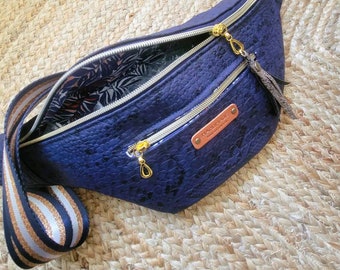 crossbody belt bag in ecru tweed tweed and fancy shoulder strap