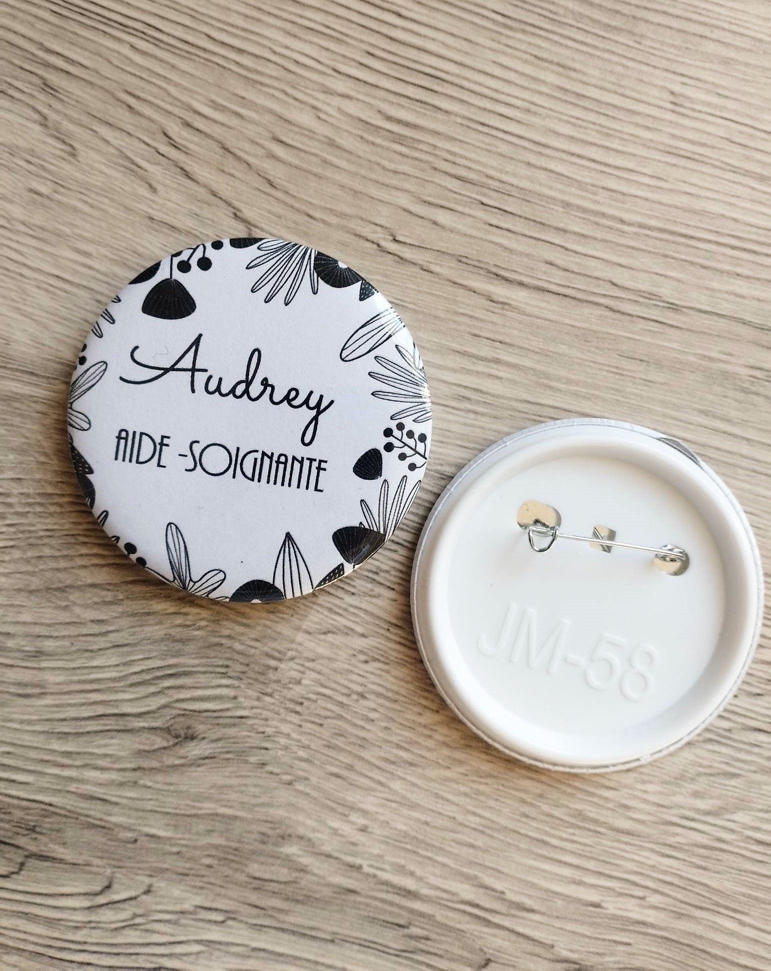 Pochette d'infirmière aimantée prénom personnalisé poche blouse