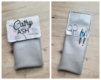 magnetic nurse pouch personalized first name pocket blouse pen scissors caregiver doctor doctor gift Midwife Ash Caregiver