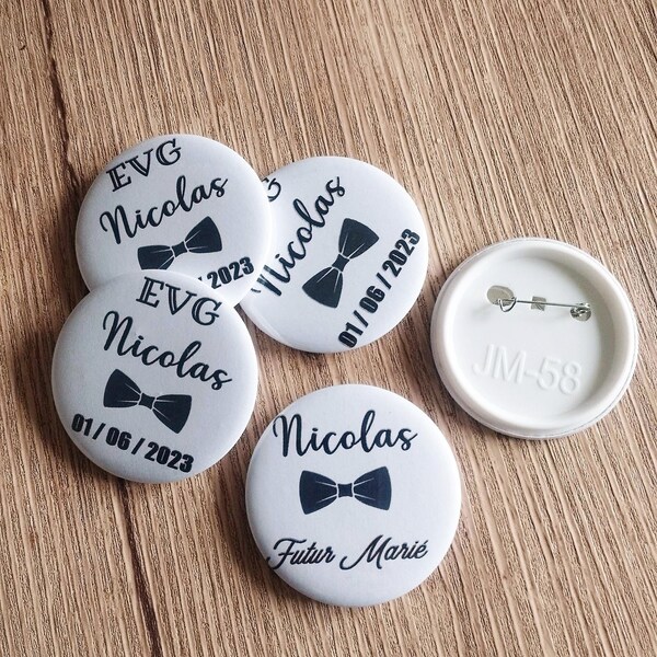 Lot de Badges pour EVG Marié et Team du marié Témoin Mariage | Enterrement vie deGarçon | Futur marié