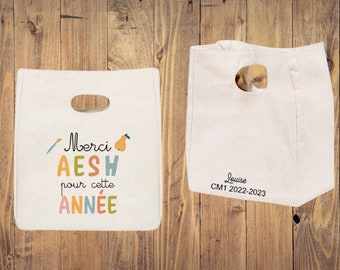 Sac Lunch bag isotherme SUPER AESH personnalisable Cadeau fin d'année scolaire école