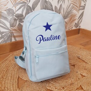Rucksack Schulranzen Kind blauer Himmelsstern mit anpassbarem Namen - Zurück zur Schule Kindergarten Kinderkrippe Schulpool