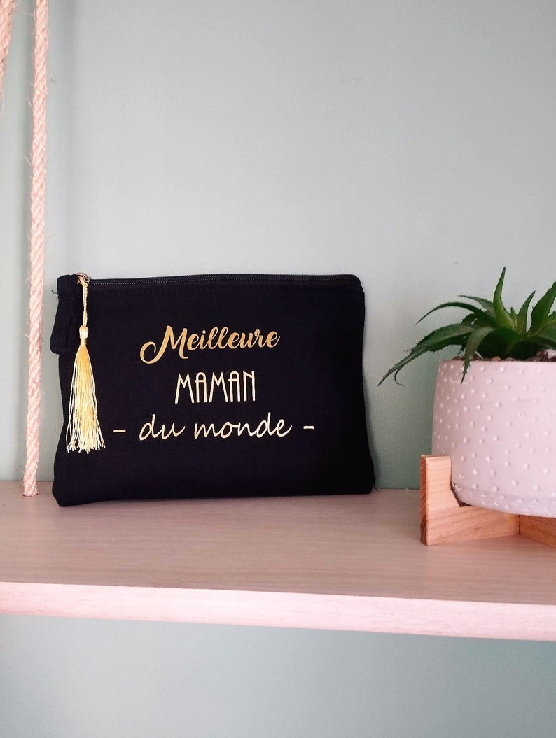 Trousse Meilleure Maman Du Monde Pochette de sac cadeau Fête des mères mamans image 1