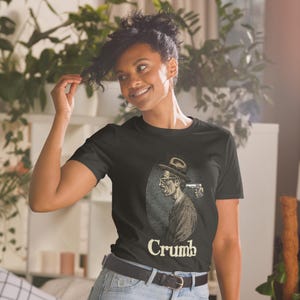 R. Crumb Artwork Short-Sleeve Unisex Black T-Shirt