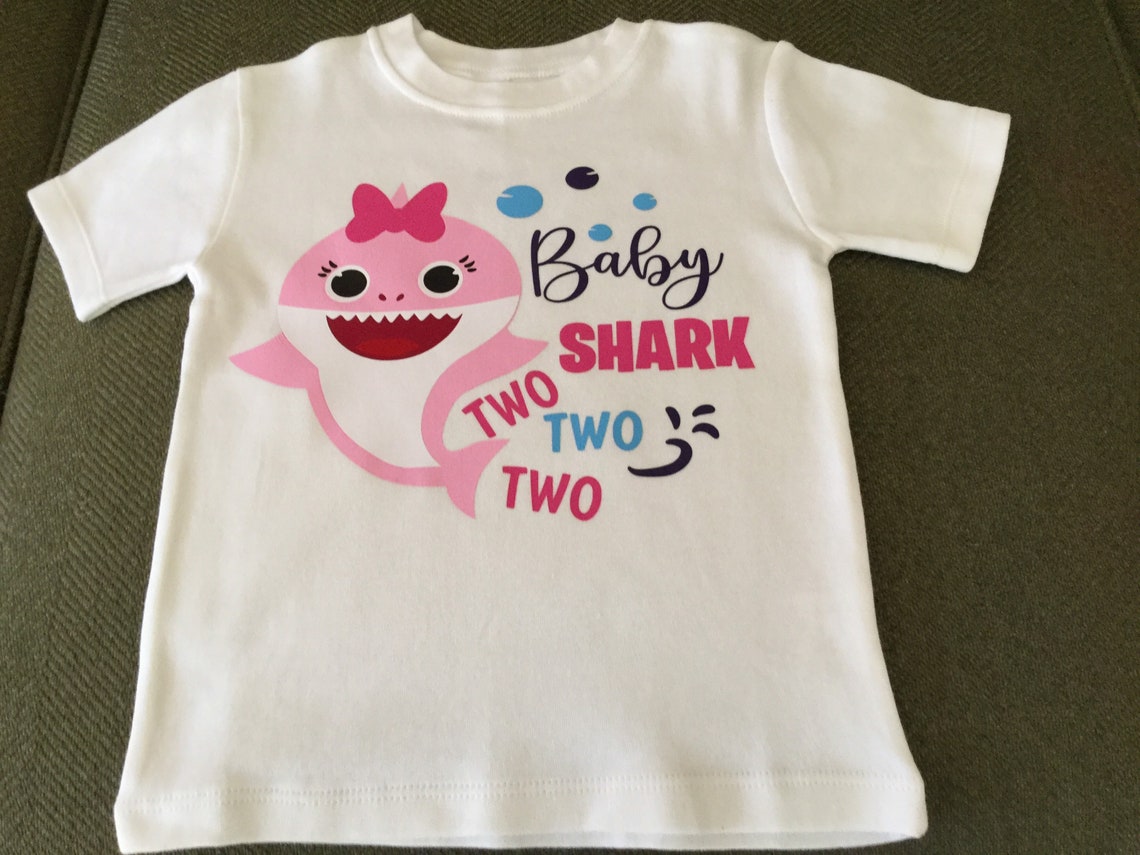 BABY SHARK second birthday t shirt Etsy