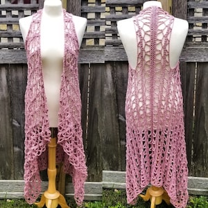 Boho Summer Swimsuit Coverup | Beach Vest | Crochet Cover Up | Made to Order Color of Choice