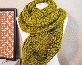 Chunky Knit Infinity Scarf | Style It Infinity Scarf | Bulky Textured Wrap Around Scarf | Crochet Circle Scarf