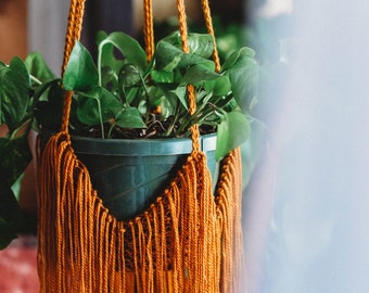 Fringe Plant Holders | Hanging Planters | Crochet Home Decor | Hanging Pot Holders for Plants and Gardening  | Indoor Garden Decor