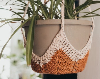 Hanging Plant Holder | Crochet Plant Hanger | Hanging Plant Pot Holder | Hanging Planter Indoor Garden Decor