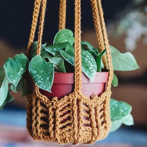 Hanging Plant Holder | Crochet Plant Hanger | Indoor Potted Plant Hanging Decor