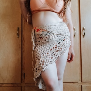 Beach Wrap Skirt | Boho Sarong | Boho Summer Swimsuit Coverup | Made to Order in Size and Color of Choice | Women&#39;s Wrap Around Skirt
