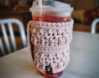 Cold Hot Drink Cozy | 20-32oz Drink Cozies | Iced Coffee Drink Holder with Handle | Iced Drink Cover