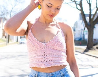 Faux Velvet Callisto Bralette Top | Made to Order | Corset Style Back