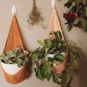 Wall Plant Holders | Hanging Planters | Crochet Home Decor | Hanging Pot Holders for Plants and Gardening  | Indoor Garden Decor