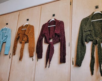 Handmade Faux Velvet Shrug | Made to Order, Soft Sweater