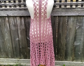 Boho Crochet Swimsuit Coverup | Made to Order Beach Vest