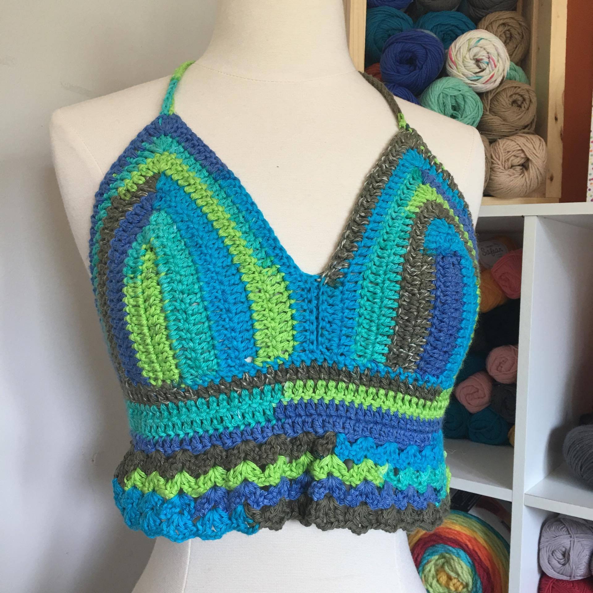 Boho Halter Top | Medium-Large