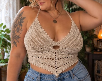Faux Velvet Callisto Bralette Top | Made to Order | Corset Style Back