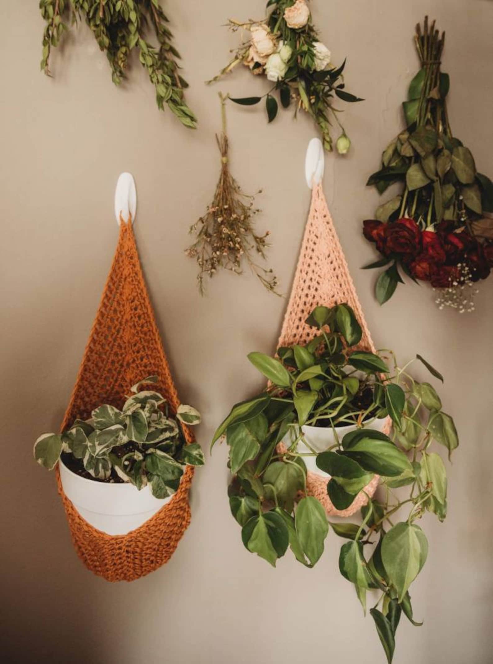 Wall Plant Holders Hanging Planters Crochet Home Decor - Etsy