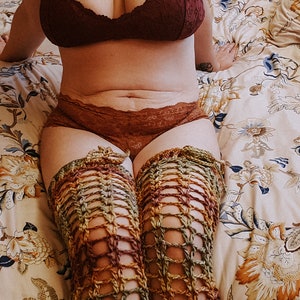 Crochet Thigh High Socks | Sexy Thigh High Women's Socks | Made to