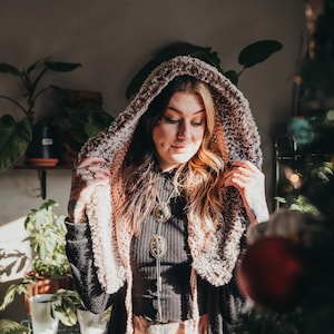 Capuz de crochê de pele sintética | Capuz de inverno | Feito sob encomenda