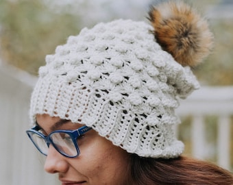 Talluah Beanie | Winter Hat | Slouch Crochet Beanie