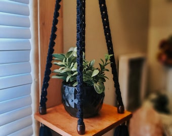 Gunstock Hanging Succulent Shelf | Hanging Planters | Crochet Home Decor | Hanging Plant Shelf for Plants  | Indoor Garden Decor