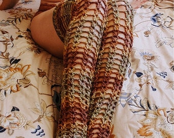 Crochet Thigh High Socks | Sexy Thigh High Women's Socks | Made to Order Thigh Highs for Her | Ladies Long Socks | Multiple Color Options