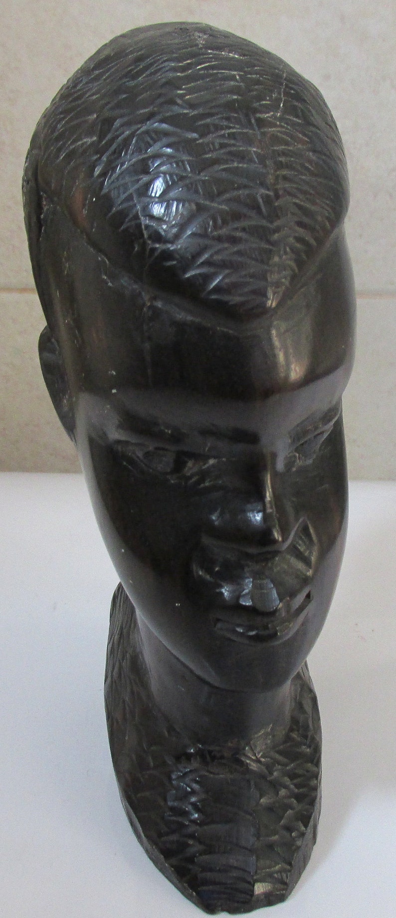 Africa Mandinka Mandingo bust. Vintage. Iroko wood male famale | Etsy