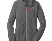Vet Tech Paw Stethoscope Full Zip Fleece Jacket - Embroidered. Vet Tech Microfleece Jacket. Vet Tech Zip Up Jacket. Vet Tech Jacket. L223