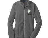 Personalized Dental Assistant Full Zip Fleece Jacket With Pockets - Embroidered. Custom Dental Assistant Microfleece Zip Up Jacket. L223
