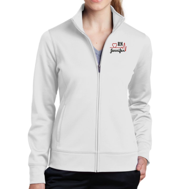 Personalized RN Nurse Full Zip Jacket Embroidered. Custom Etsy