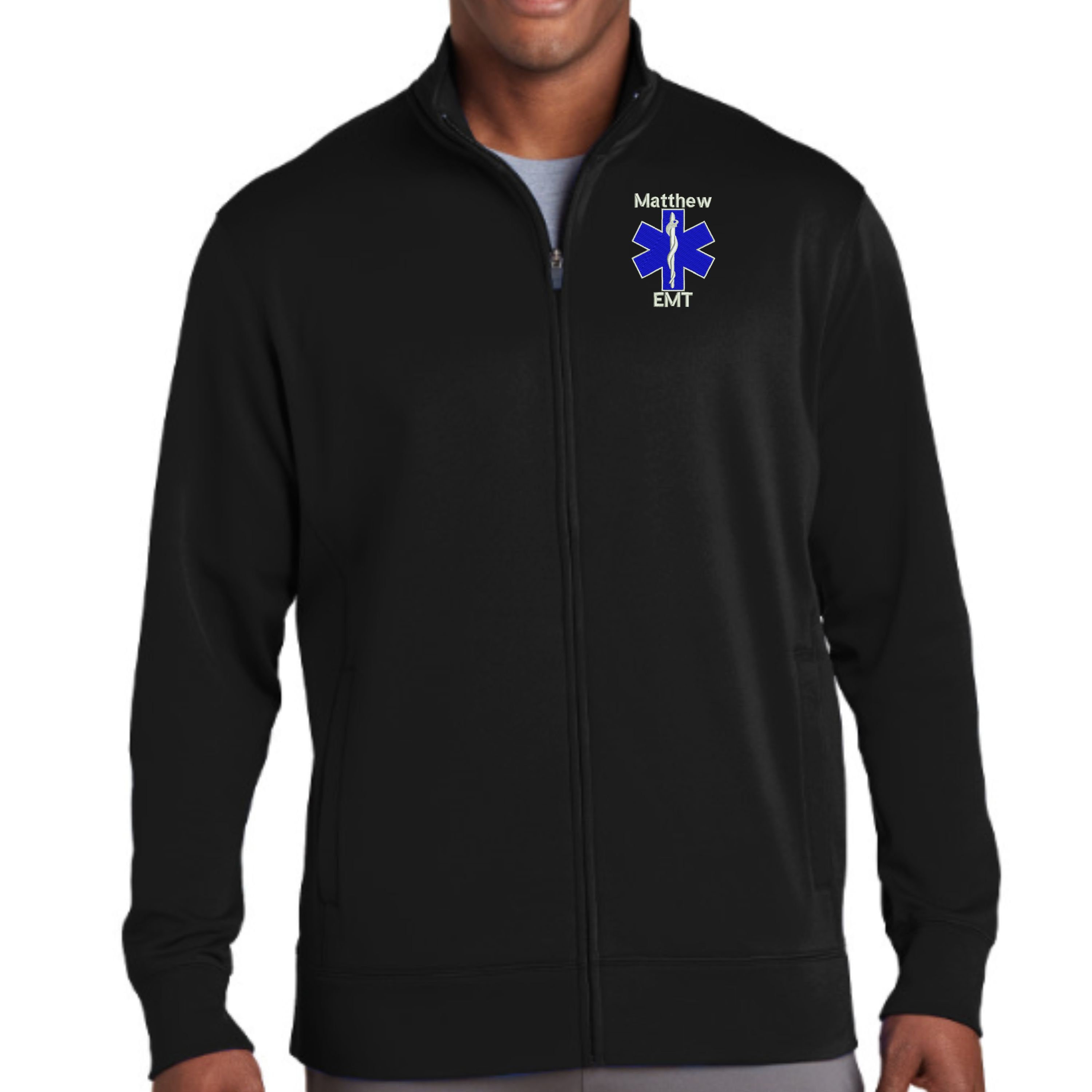 Emt Ems Paramedic Full Zip Sport-wick 