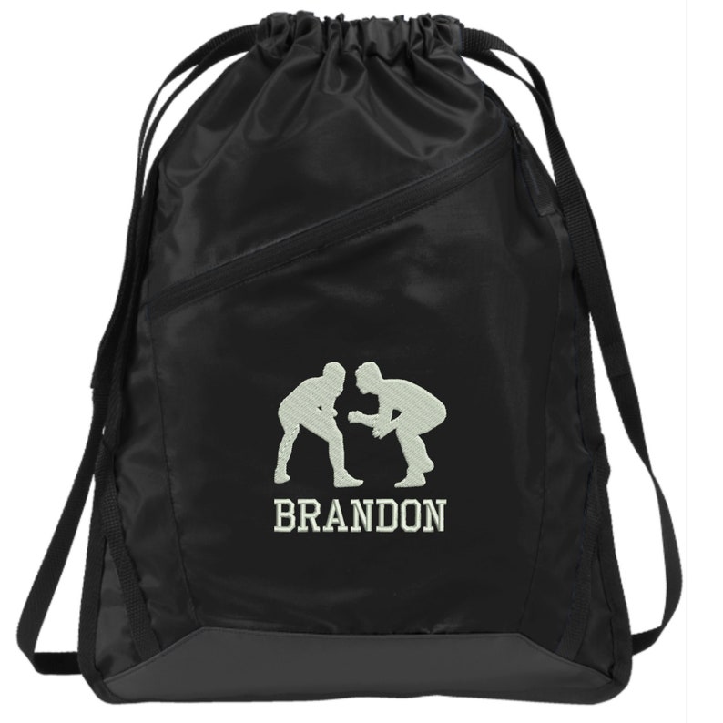 Personalized Wrestling Team Drawstring Backpack Bag Etsy