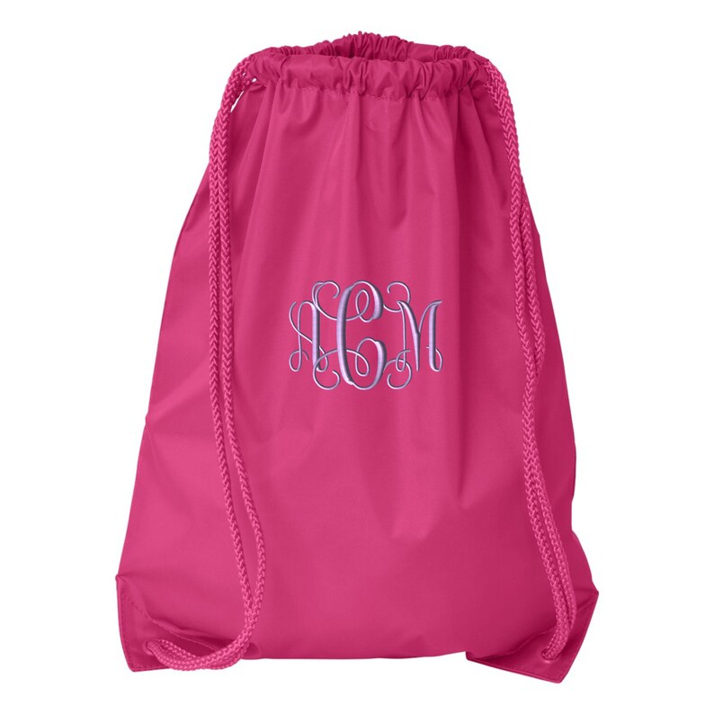 Monogrammed Backpack Personalized Drawstring Backpack Embroidered 8881 Monogrammed Drawstring Bag Personalized Drawstring Bag