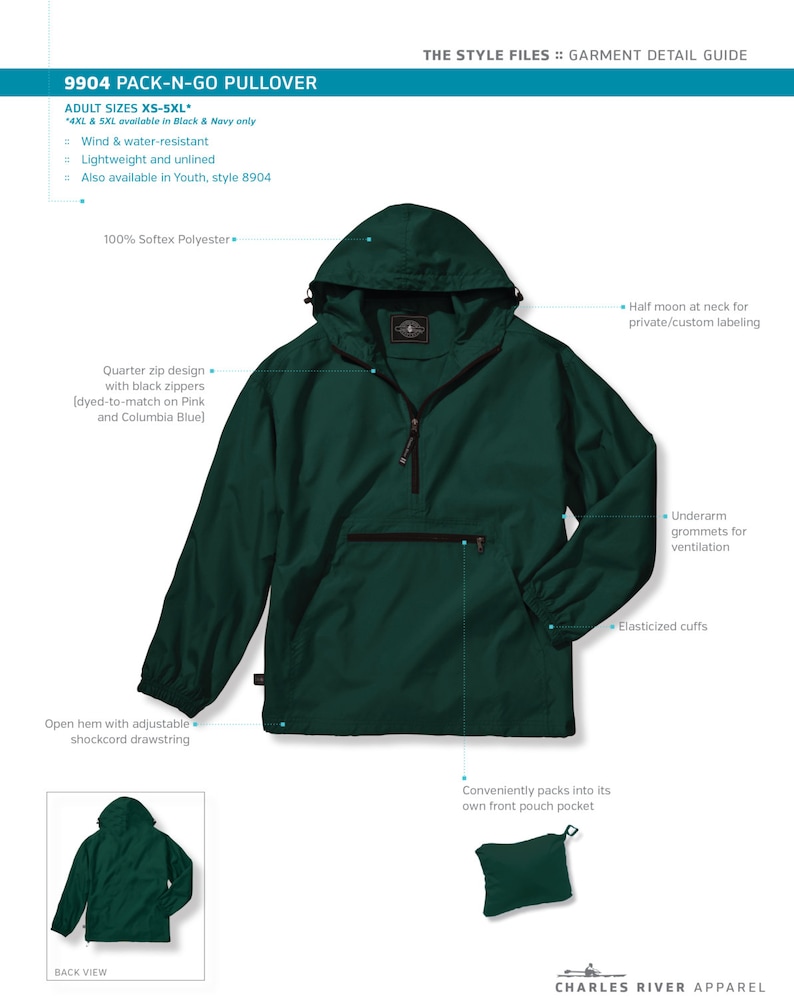 Autism Mom Light Weight Pullover Rain Jacket Autism Mom Gift CR: 9904 Charles River Pack-N-Go Pullover Embroidered Autism Mom Jacket